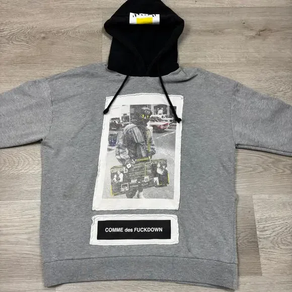 Comme des F*ckdown Stereo Photo Graphic Hoodie Men's XL Streetwear